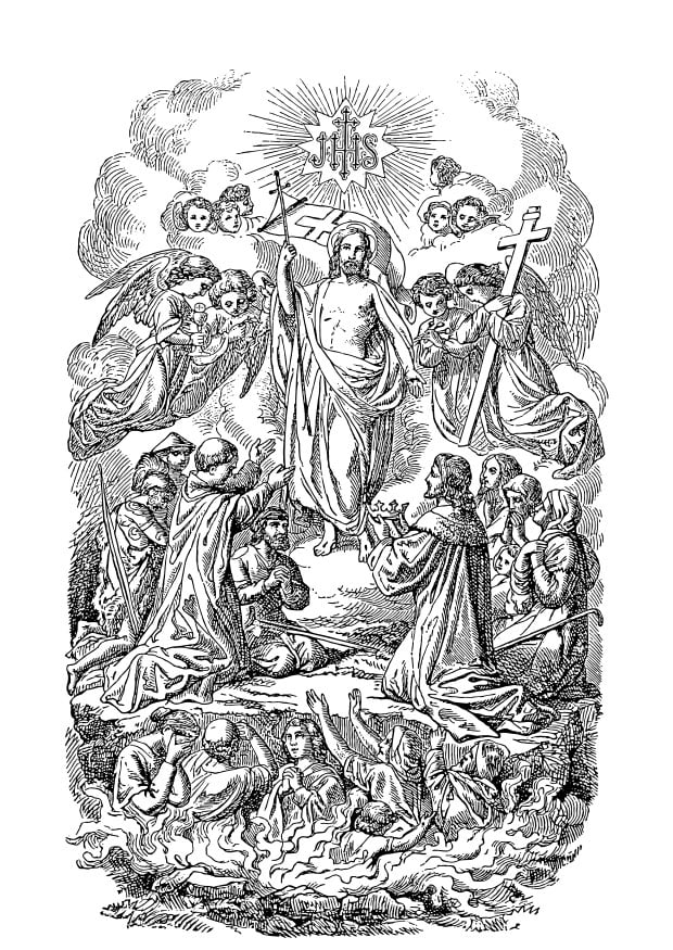 Desenho Para Colorir De Ressurreio De Jesus Imagens Gr Tis Para