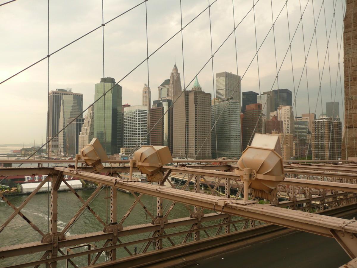 Foto new york - brooklyn bridge e manhattan