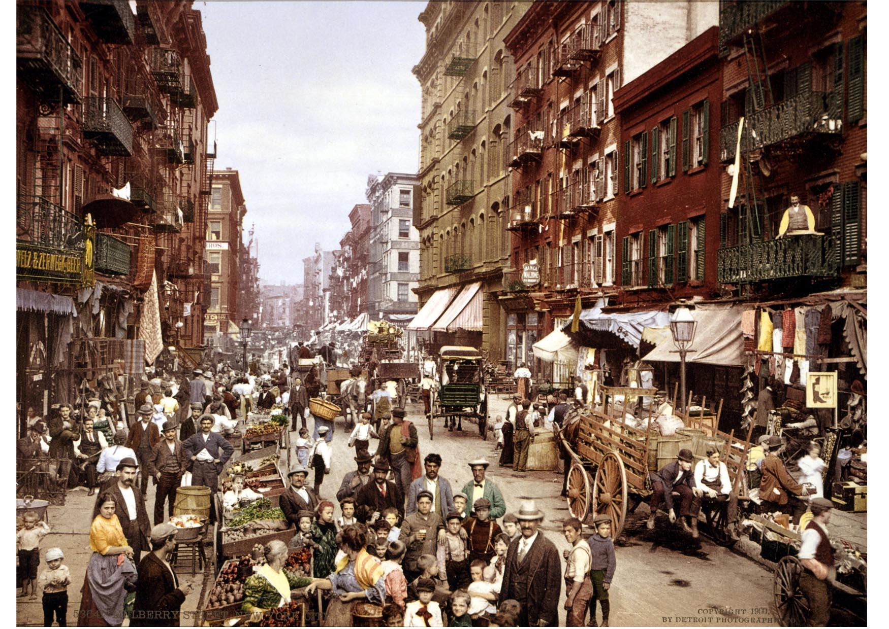 Foto nova iorque - rua mulberry 1900