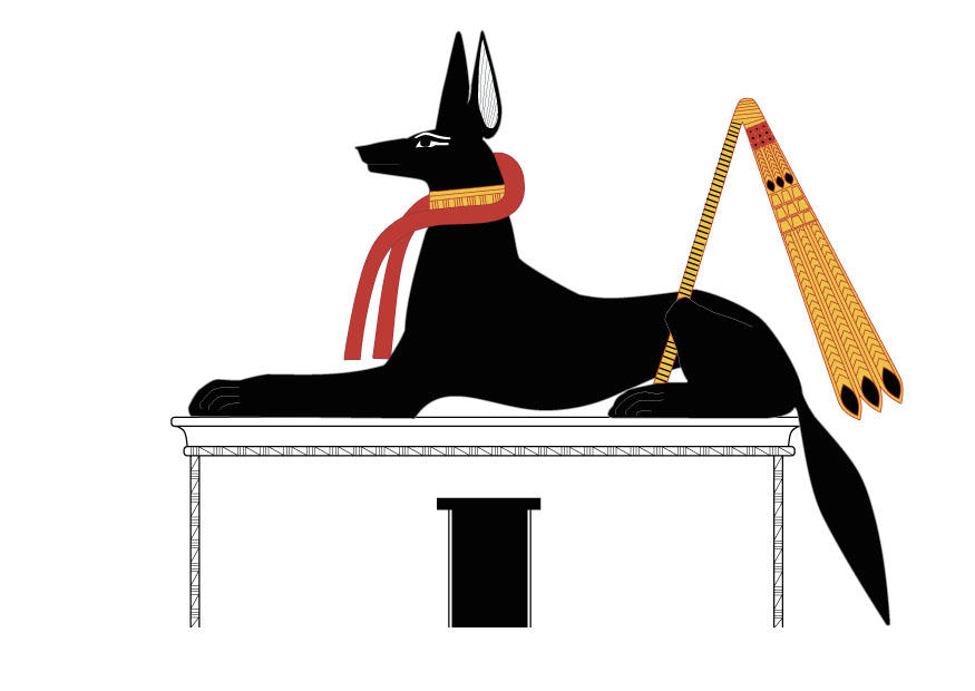 imagem anubis em pose se chacal