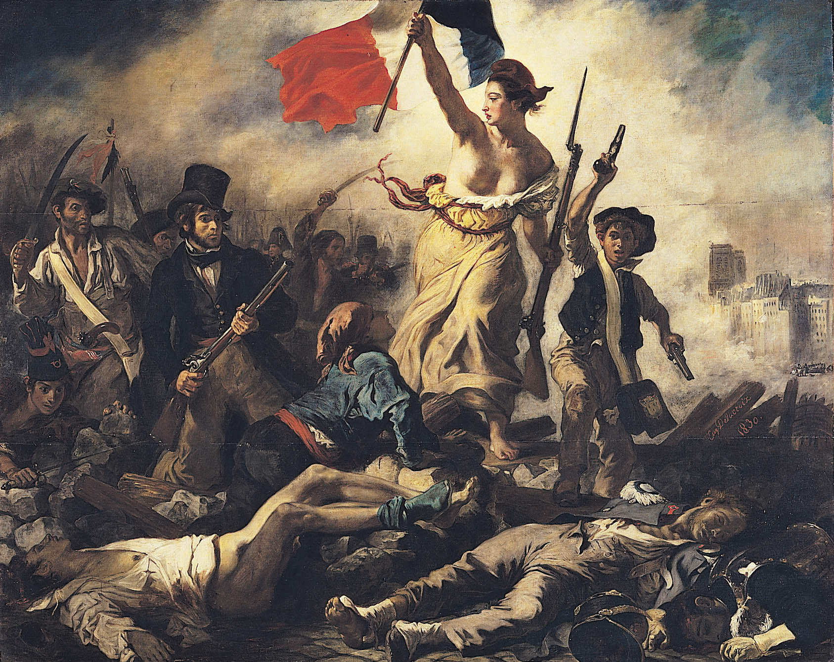 imagem eugene delacroix - a liberdade guiando o povo