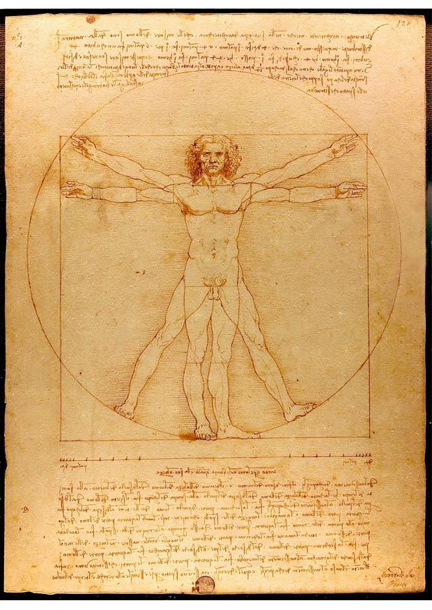 imagem leonardo da vinci - homem vitruviano