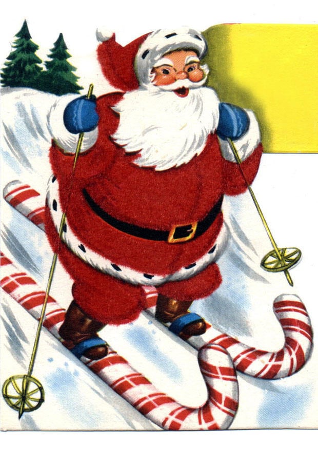 imagem papai noel de esqui 