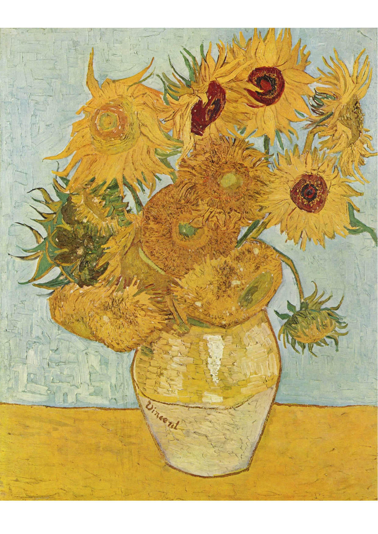 imagem vincent van gogh - doze girassA³is numa jarra