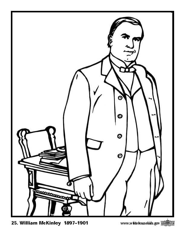 Página para colorir 25 william mckinley