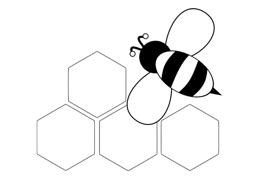 Página para colorir abelha - parte de trA¡s 