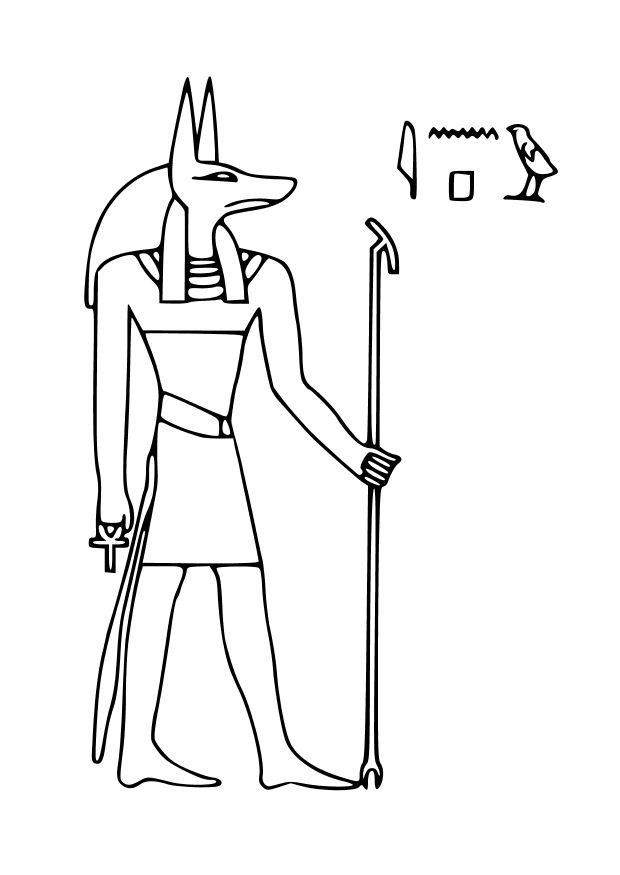 Página para colorir anubis