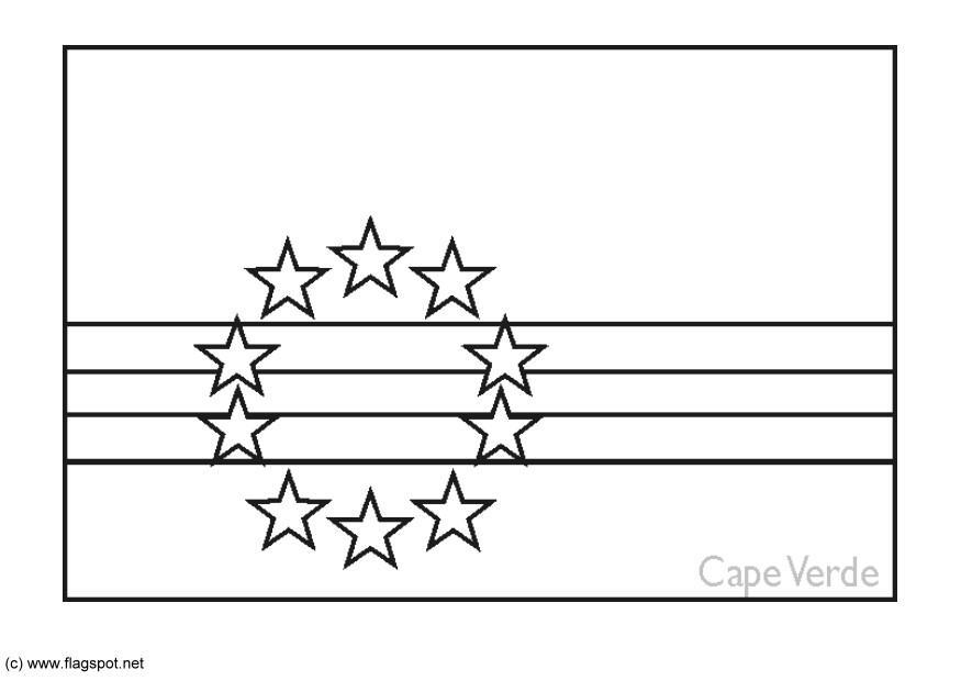 Página para colorir cabo verde