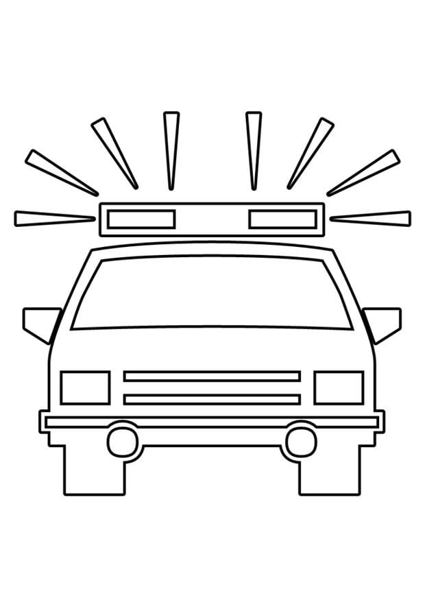 Página para colorir carro da polA­cia 