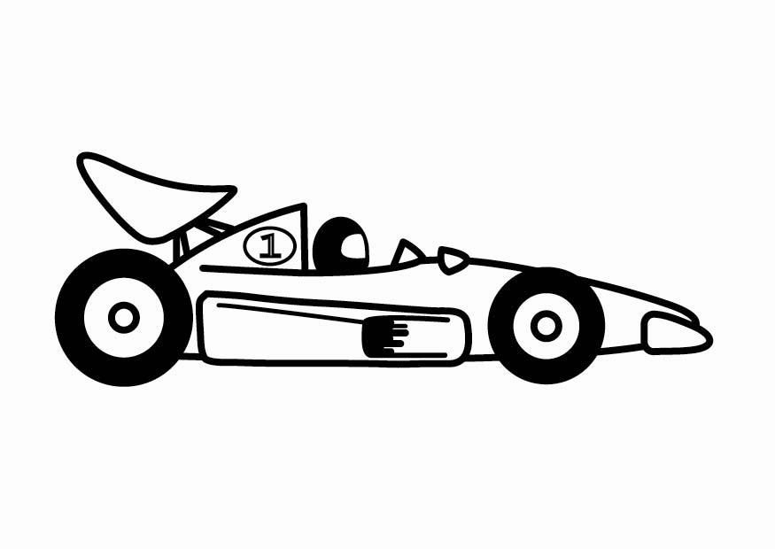 Página para colorir carro de f1