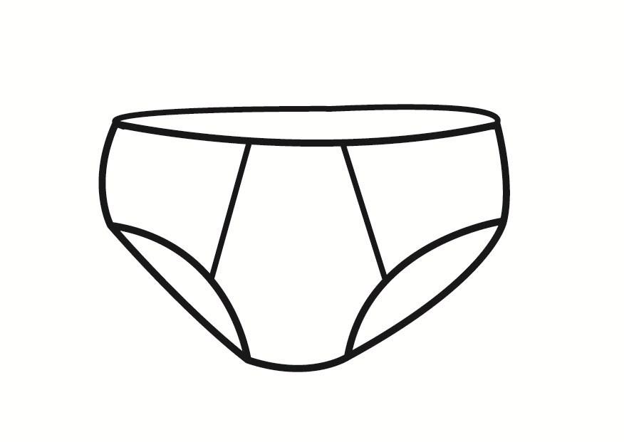 Página para colorir cueca 