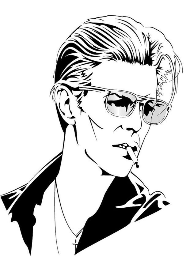 Página para colorir david bowie