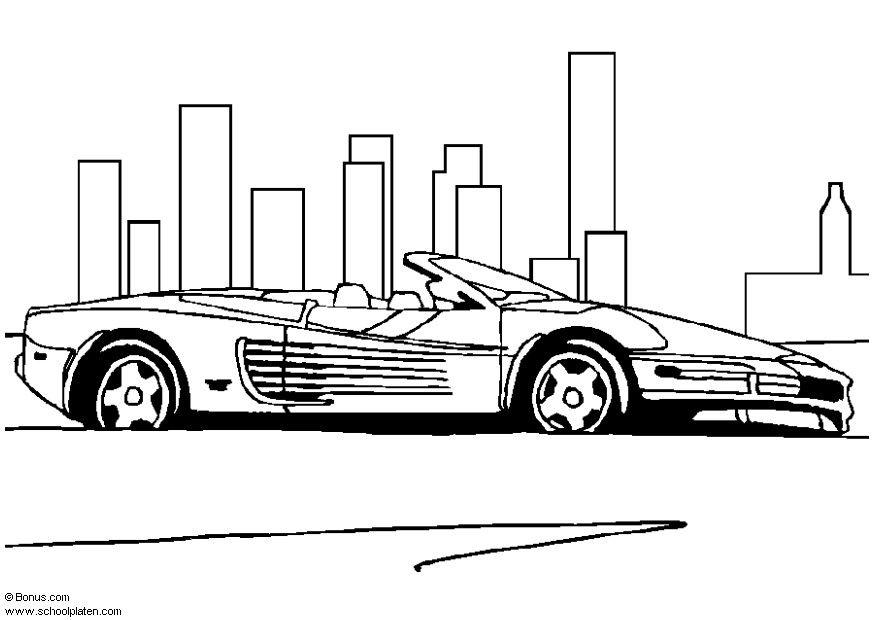 Página para colorir ferrari testarossa