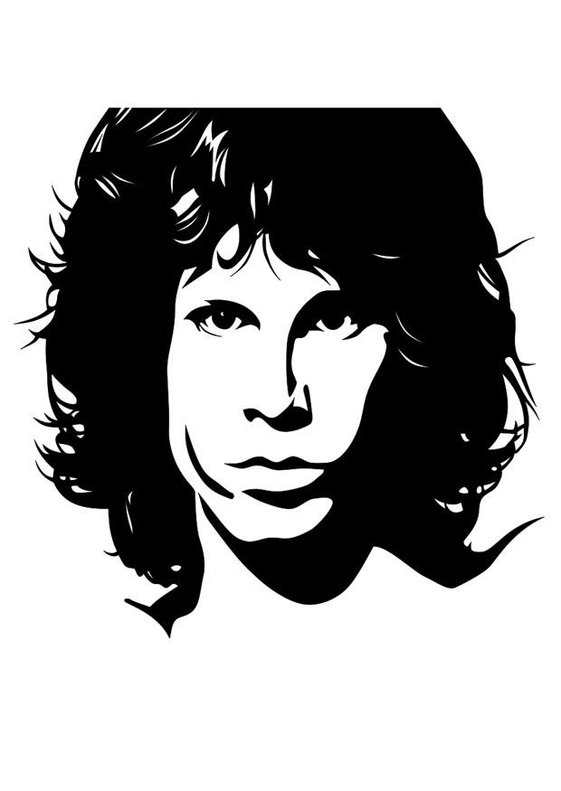 Página para colorir jim morrison