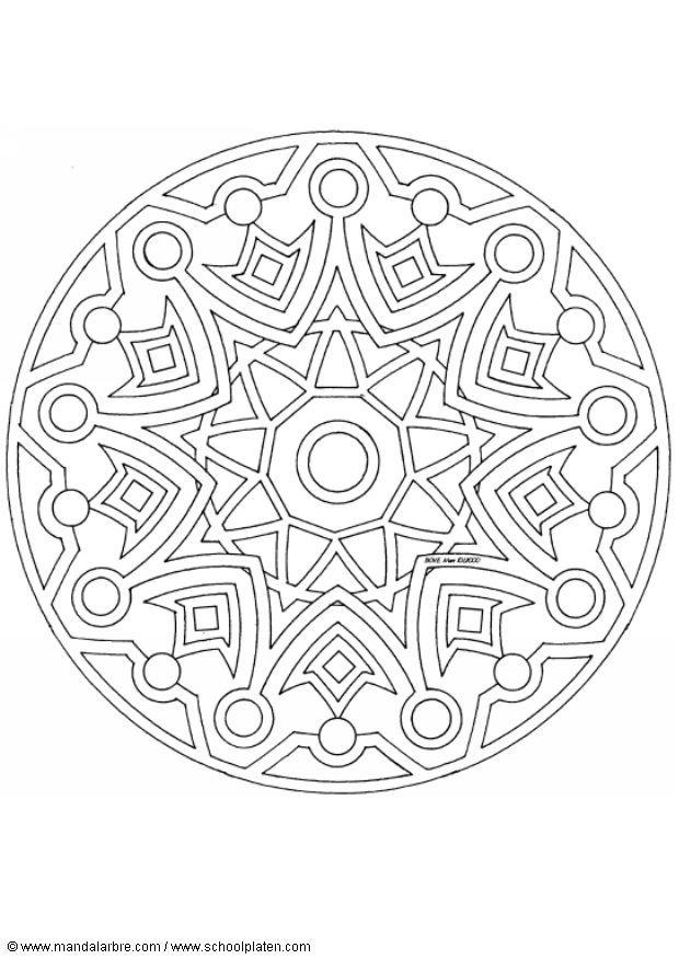 Página para colorir mandala 1502l