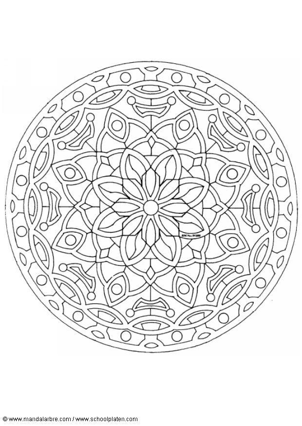 Página para colorir mandala 1602c