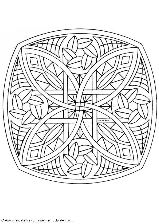 Página para colorir mandala 1702a