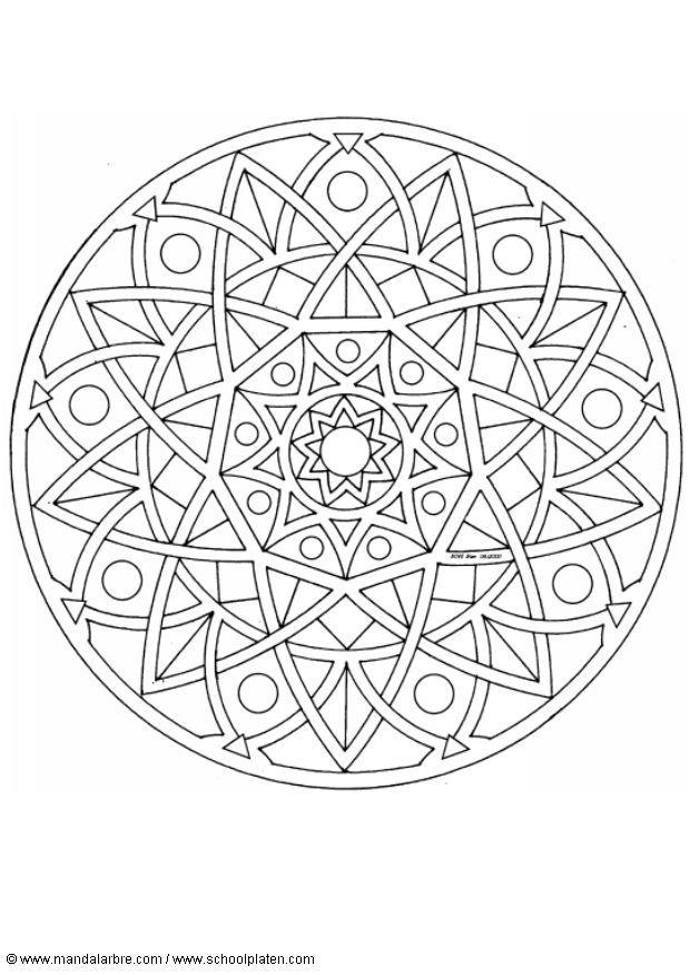 Página para colorir mandala 1702c