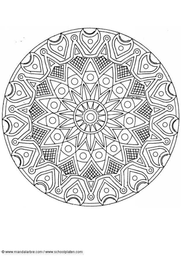 Página para colorir mandala 1702d