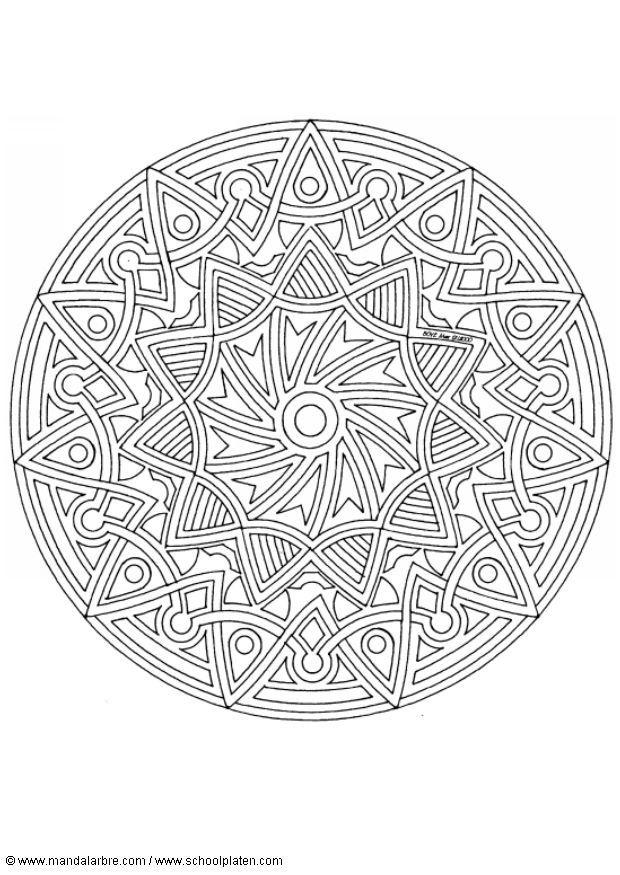 Página para colorir mandala 1702e