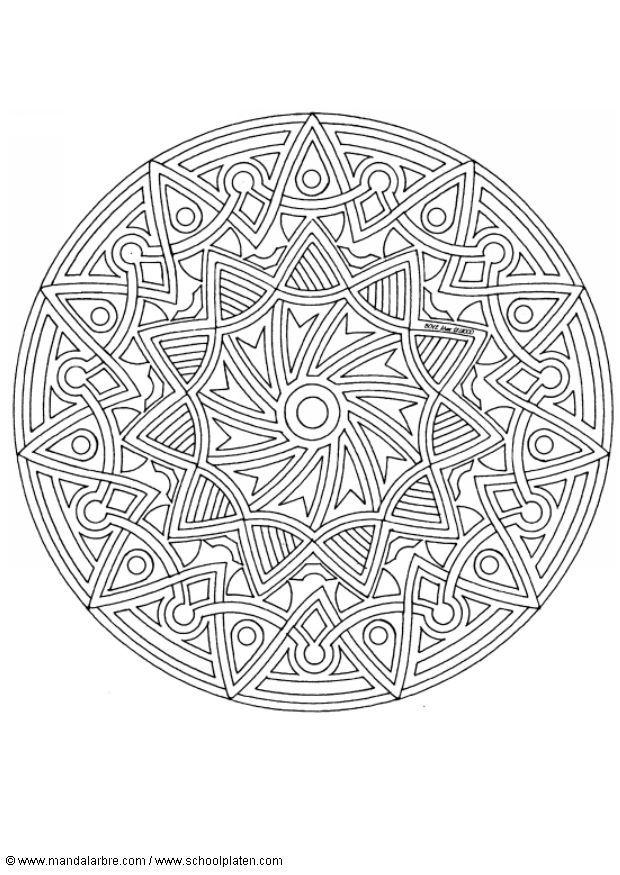 Página para colorir mandala 1702f