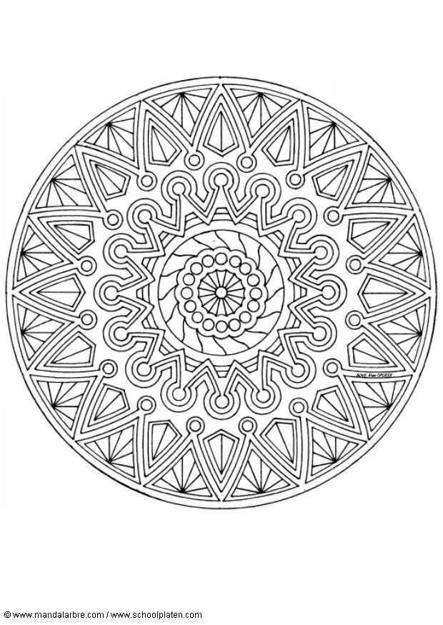 Página para colorir mandala 1702i