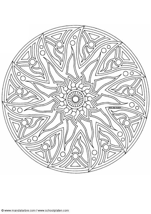 Página para colorir mandala 1702p