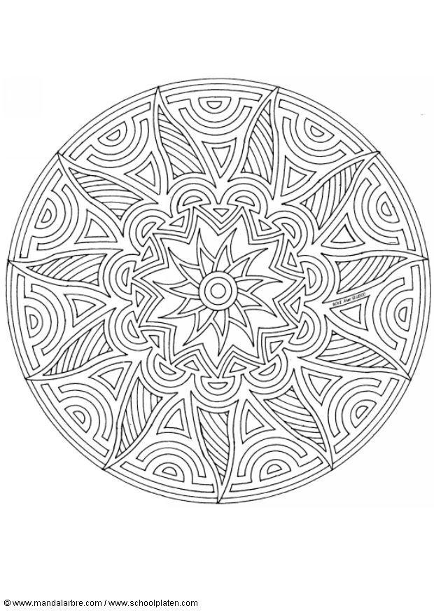 Página para colorir mandala 1702q