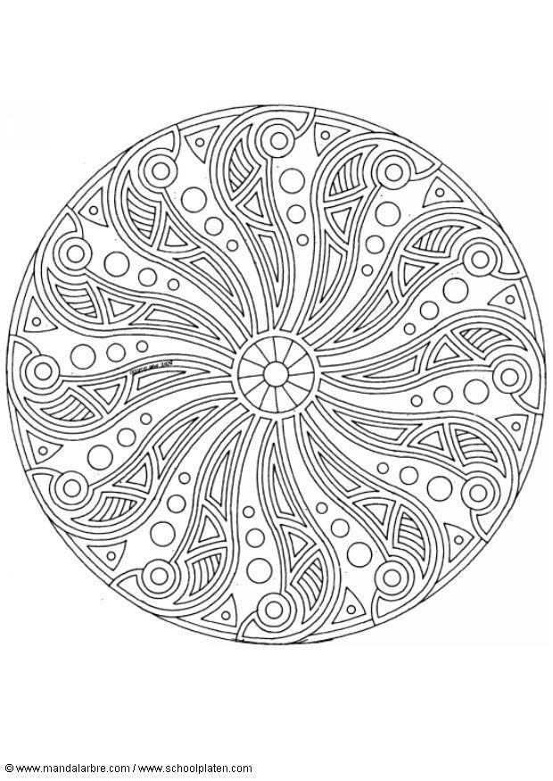 Página para colorir mandala 1702r