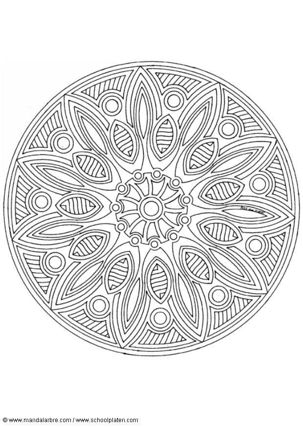 Página para colorir mandala 1702s