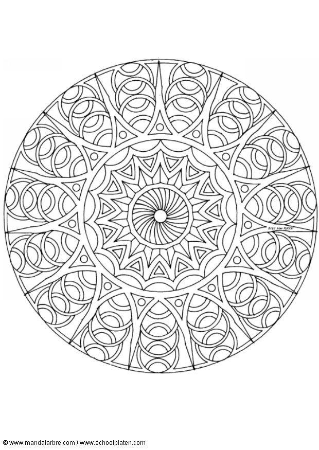 Página para colorir mandala 1702u