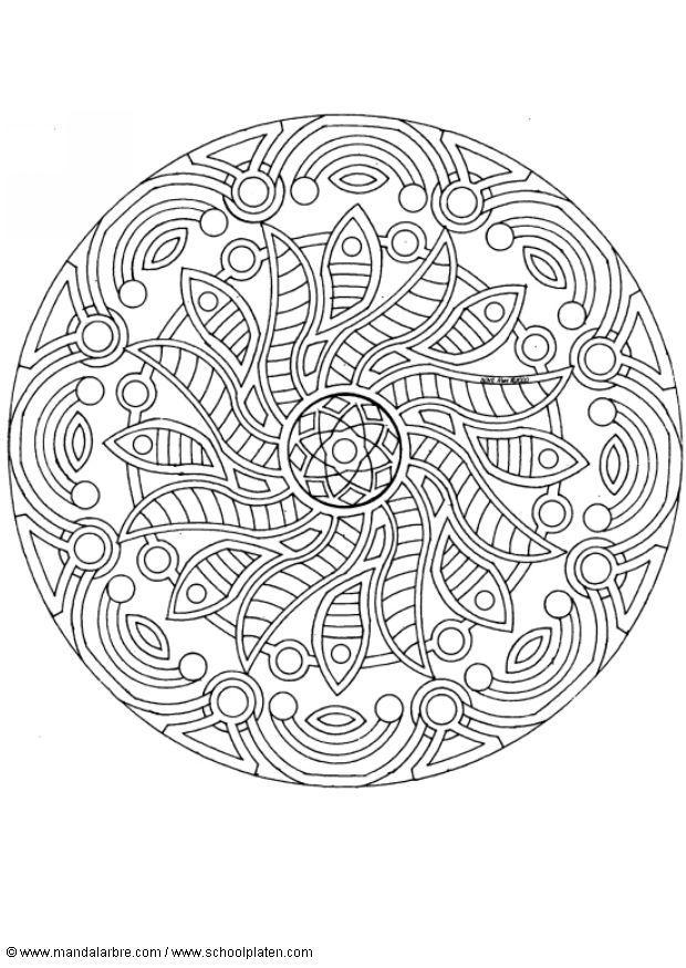 Página para colorir mandala 1702v