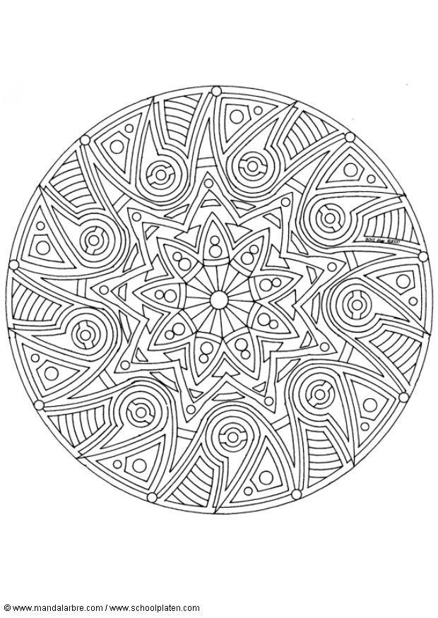 Página para colorir mandala 1702x