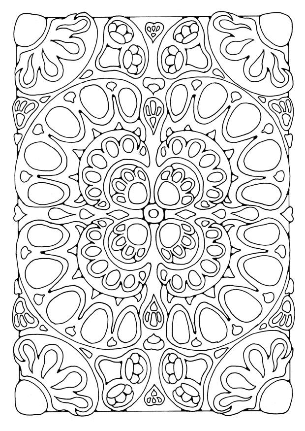 Página para colorir mandala a02