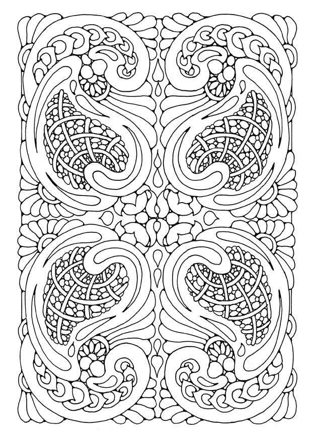 Página para colorir mandala a07