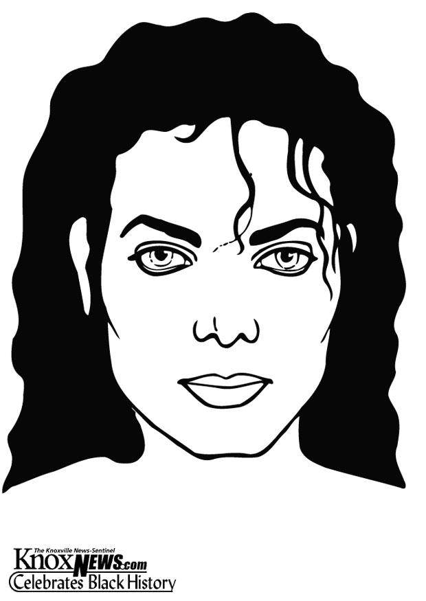 Página para colorir michael jackson