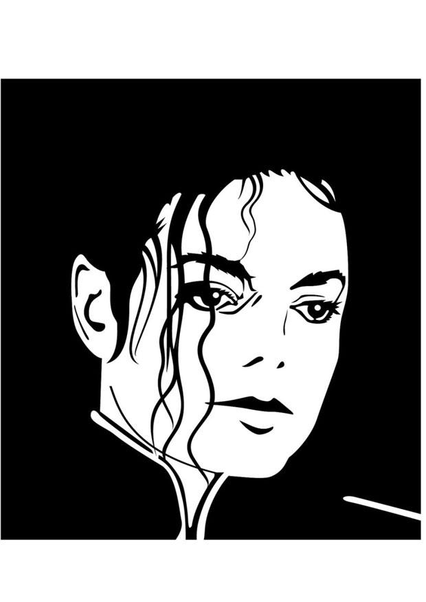 Página para colorir michael jackson