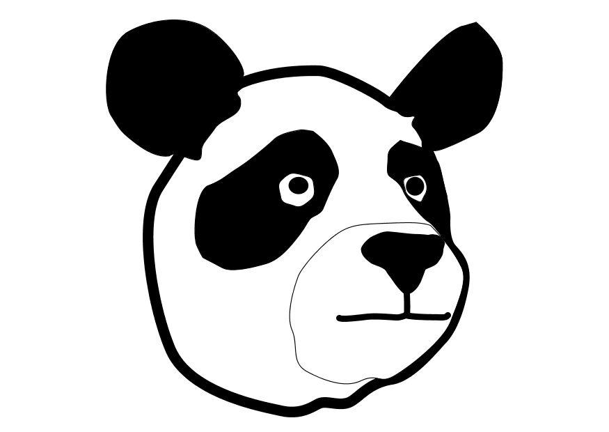 Página para colorir panda