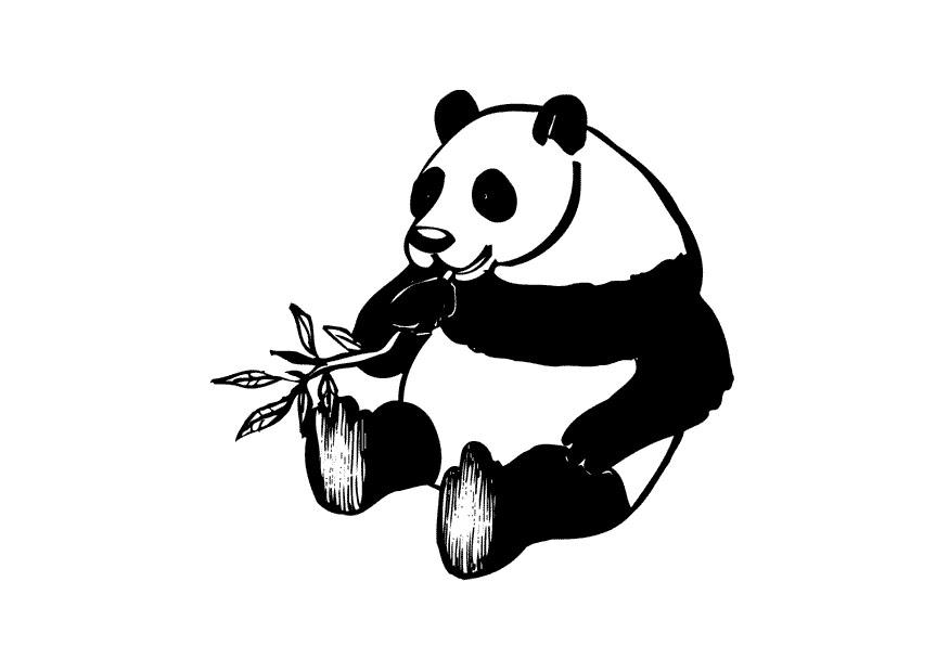 Página para colorir panda