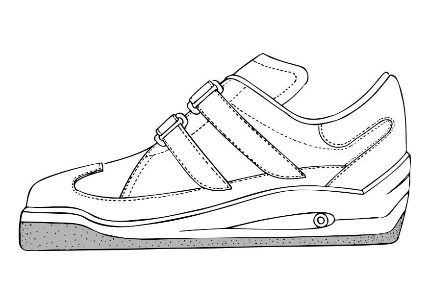 Página para colorir tAªnis para caminhada