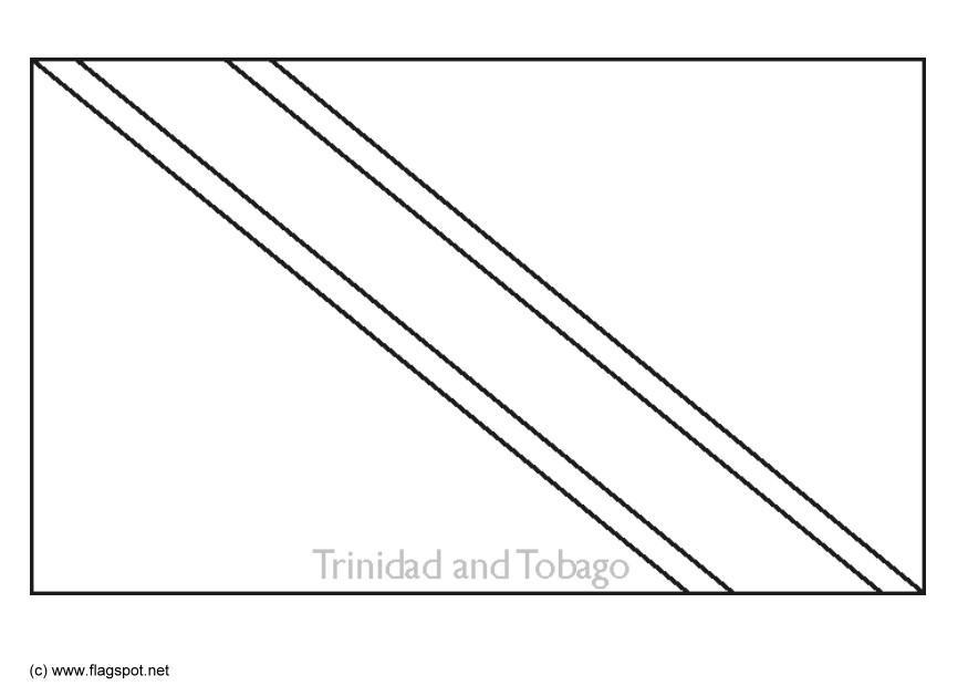 Página para colorir trinidad e tobago 