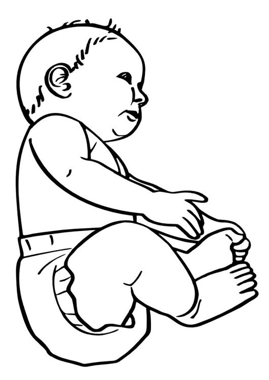 Desenhos de Bebê para colorir - Bora Colorir