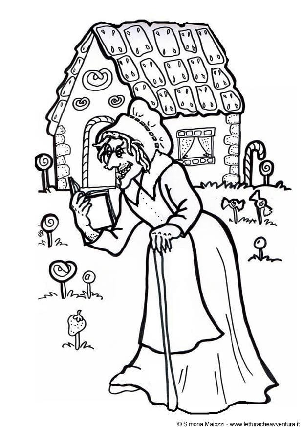Desenho de Cara de bruxa para Colorir - Colorir.com