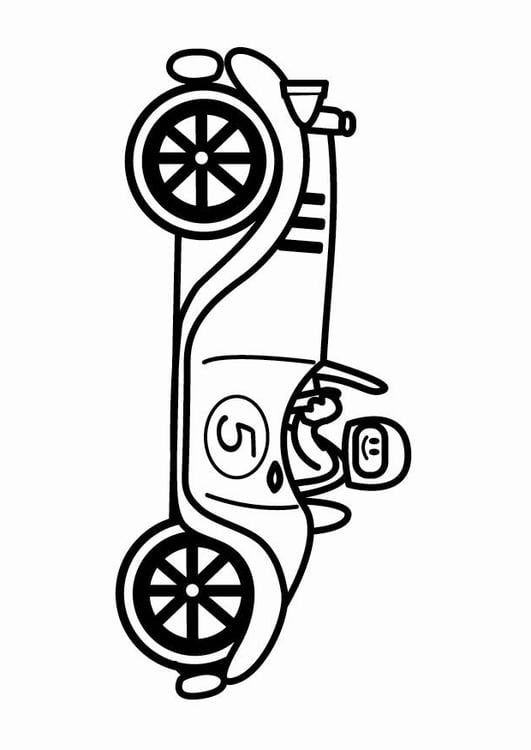 Desenho Para Colorir carro de corrida antigo - Imagens Grátis Para Imprimir  - img 24112