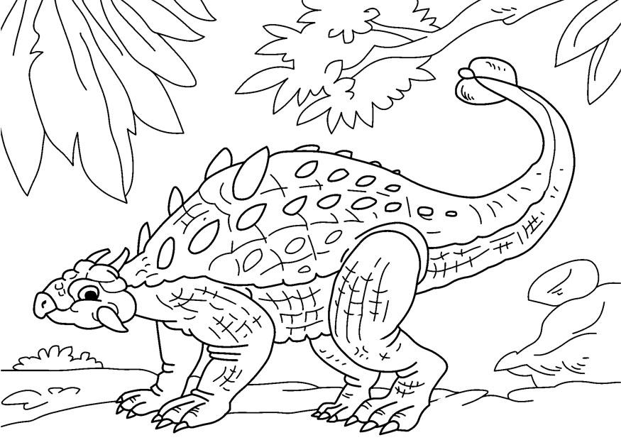 Desenho de Luta de dinossauros para Colorir - Colorir.com