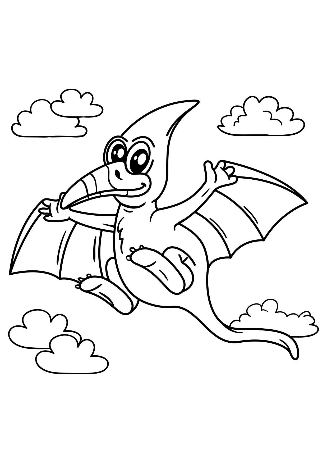 Desenho Para Colorir dinossauro - pteranodonte - Imagens Grátis Para  Imprimir - img 27737