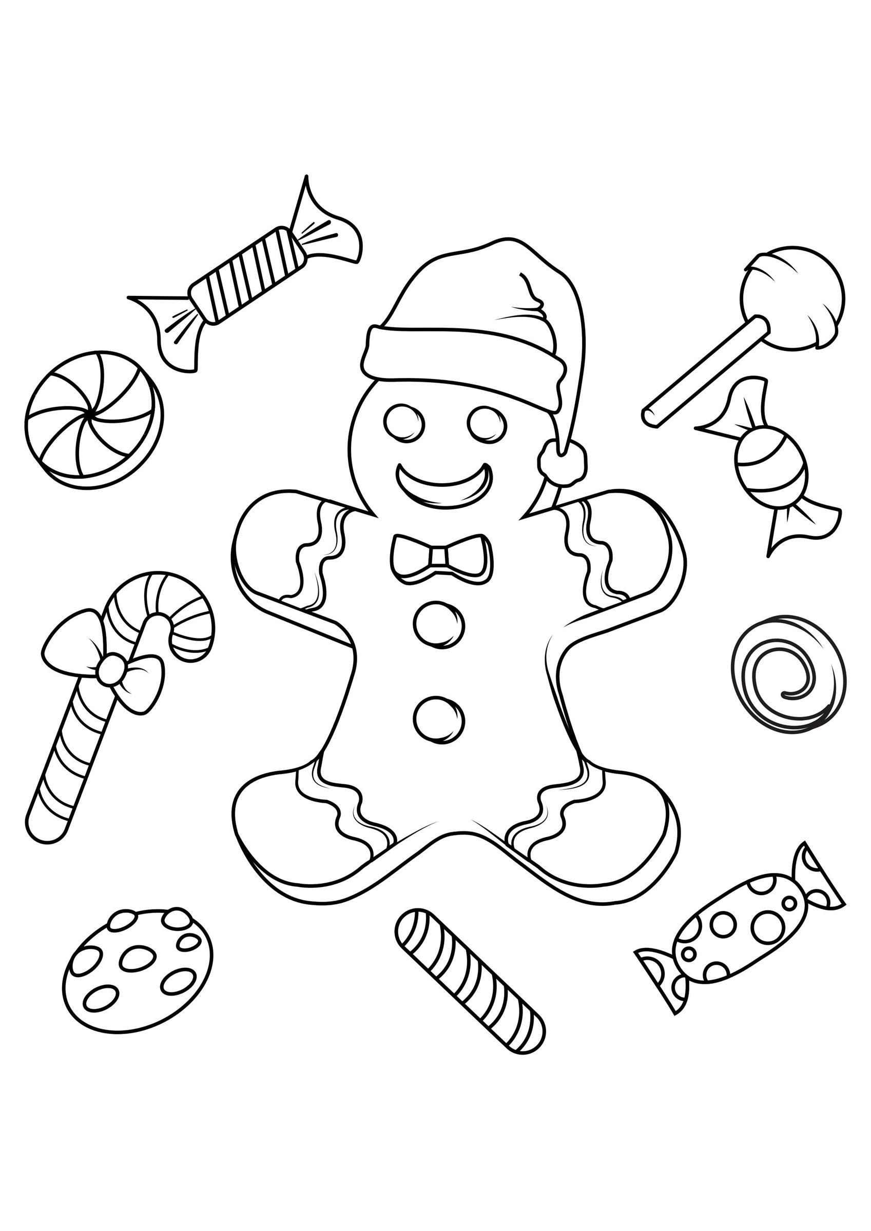 Páginas Para Colorir De Desenhos Animados De Geléia E Pão De Natal