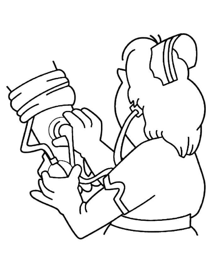 Desenho de Enfermeira para colorir