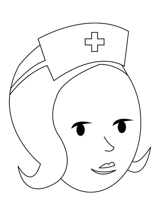 Desenhos de Enfermeira para Colorir, Pintar e Imprimir