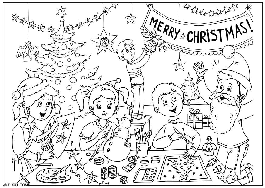 Desenhos para colorir de Natal gratuitos para crianças - Natal